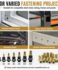 Heavy Duty Carbon Steel Rivet Nut Tool Set With M12 Head And 10 Rivet Nuts for aluminum frames, tubing, automotive panels