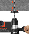 Heavy Duty 1 1/4 Inch SDS Plus Rotary Hammer Drill With 13 Amp Motor Four Function Demolition Hammer demonstration with dust cover