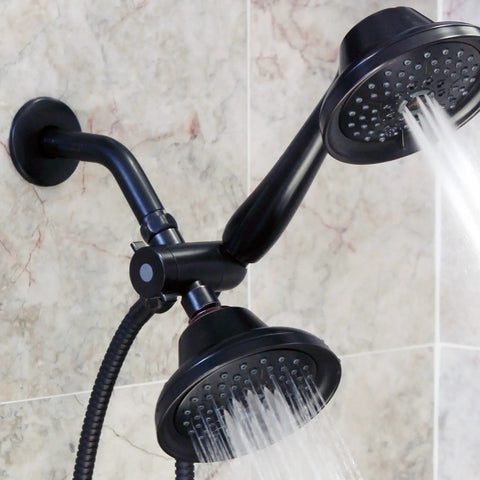 6 Inch Solid Stainless Steel Shower Arm And Flange, Wall Mount Replacement For High Pressure And Handheld Showerheads, Standard 1/2 Inch Connection, Easy Install, Oil Rubbed Bronze Finish