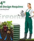 Outdoor Galvanized Steel Raised Bed For Vegetables And Herbs 6 By 3 By 2 Feet 24 Inch Deep Open Bottom Backyard Garden Planter with gardener