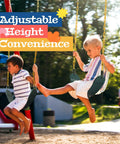 Children playing on Heavy Duty Kids Swing Seat With 66 Inch Rust Resistant Chains And Secure Quick Links in a sunny park