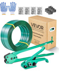 Heavy Duty Banding Strapping Kit With Sealer Tool And Gloves, 1500 Ft PET Strapping, 450 Metal Seals, 150 Corner Protectors