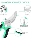 All-In-One Garden Pruning Kit With Stainless Steel Shears showing sharp blades and ergonomic grip for easy yardwork
