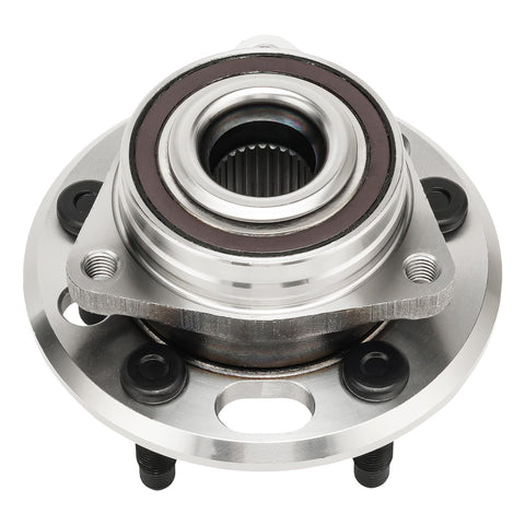 Front Wheel Hub Bearing Assembly 5 Lug Direct Fit For Chevy Equinox 2010-2017 GMC Terrain 2010-2017, close-up view.