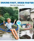 Heavy Duty 40 Inch Spider Web Saucer Tree Swing For Kids And Adults Outdoor Net Swing with child and straps