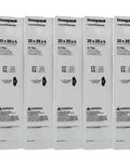 Five-pack of 20 Inch By 25 Inch MERV 10 Filter Media for HVAC Systems, visible in individual packaging for easy replacement and clean air