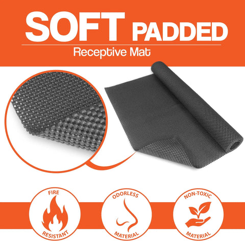 Heavy Duty Non Slip Rubber Mat 24 By 48 Inch For Woodworking Router Table And Workbench Anti Skid CNC Tool Mat shown rolled out