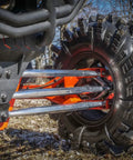 Heavy Duty Aluminum Rear Radius Arms 6 Rod Kit For Can Am Maverick X3 72 Inch Body Beefed Up Turbo X RC X MR X RS Max Complete Set With One And One Quarter Inch 7075 Aluminum Bar And Five Eighths Inch Helical Joints For Maximum Strength on rear wheel