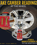 Heavy Duty Lock Tight Wheel Alignment Clamp With Magnetic Adapter For Camber Caster Gauge, universal fit on vehicle rim.