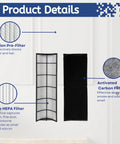 2 In 1 True HEPA Replacement Filter With Activated Carbon For Pure Enrichment PureZone Elite 4 In 1 Tower Air Purifier PETWRFIL Pack Of Four