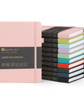 Ten Pack A5 Lined Notebooks With Durable Hardcover, 160 Pages Each, 100gsm College Ruled Paper, Pastel Colors