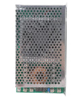Beefy DC To DC Converter Module With Adjustable Voltage Regulator, metal housing, cooling fan, input/output terminals.