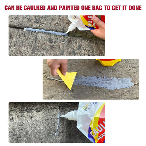 Application of Concrete Crack Repair Sealant Waterproof Caulking Glue Quick Dry Sealing Adhesive 1 Pack 500g on concrete crack