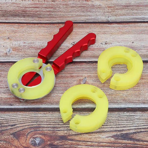 5 Piece Bezel Opener Tool Kit For Watches With Precision Gear Ring Opener And Elastic Rubber Band Safety with yellow gear rings