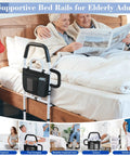 Easy Access Bed Rail For Seniors With No Slip Ergonomic Handle And Storage Pocket, ASTM Approved Safety Assist Rail, adjustable bed cane