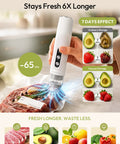 Handheld Vacuum Sealer keeps food hella fresh with auto and manual modes for wet and dry use for meal prep and sous vide.