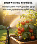 Smart WiFi Soil Moisture Meter For Plants With App Alerts No Guesswork 2 In 1 Sensor Tracks Moisture And Temperature Remotely Real Time Data For Indoor Outdoor Gardening And Houseplant Care, in raised tomato bed