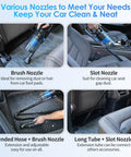 17 Piece All In One Car Interior Detailing Kit With Portable Handheld Vacuum Interior Cleaning Brushes Windshield Cleaner Dust Gel Towel Dash Duster And More The Ultimate Must Have Car Cleaning Supplies For Men And Women. brush and slot nozzles
