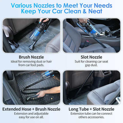 17 Piece All In One Car Interior Detailing Kit With Portable Handheld Vacuum Interior Cleaning Brushes Windshield Cleaner Dust Gel Towel Dash Duster And More The Ultimate Must Have Car Cleaning Supplies For Men And Women. brush and slot nozzles
