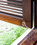 2 Inch Hook And Eye Latch For Barn Doors Privacy Hardware Stainless Steel Gate Lock Easy Install on wooden window frame