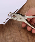 1/4 Inch Single Hole Punch Kit, 12 Pack Handheld Metal Paper Puncher For Tags, DIY Crafts, Scrapbooking, Silver Finish, 6mm Hole Diameter