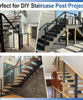 Various 33-degree staircases using 24 Pack Beveled Angle Washers for deck metal wood aluminum railing projects.