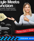 Top Tier Stainless Steel License Plate Screws Bolted Up With Heavy Duty Nylon Inserts Guarantee A Hella Secure Mount For Any Ridin US Cars Trucks Or Suvs, showing dimensions and features.