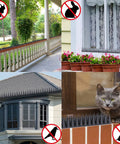 Durable Bird Spikes 20 Pack For Outdoor Fences And Roofs, 18.7 Feet Coverage on railing, windowsill, roof edge, and brick wall.