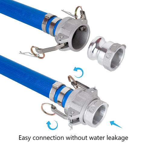 Heavy Duty Aluminum Cam Lock Coupling Type A 1.5 Inch Straight Up Quick Connect Hose Adapter With NPT Female Thread connection detail