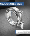 Beefy 3 Inch V Band Clamp Kit With Male And Female Flanges For Turbo And Exhaust Systems 304 Stainless Steel Quick Release