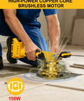 Tile Vibration Tool For 20V Battery With 8 Speed Leveling, Pro Grade Suction Cup, used by worker on floor