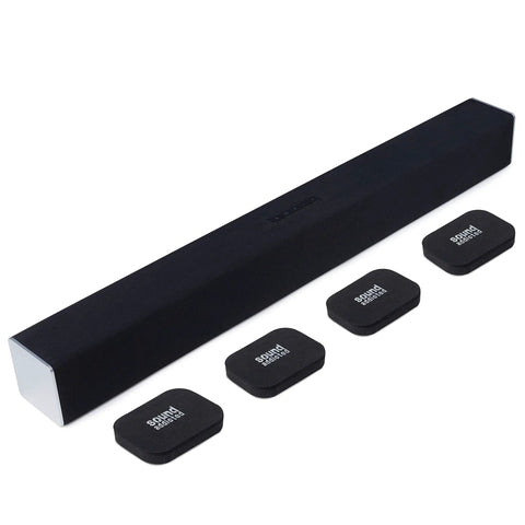 Anti Vibration Foam Pads For Soundbar Four Pack With EVA Top For Extra Quiet Ultra Crisp Sound And No More Vibration Reduces Resonance Discreet Stand Feet 3.5 In By 2.5 In By 0.65 In Fits Most Soundbars