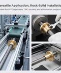 Beefy Brass Lead Screw Flange Nut with Right Hand Trapezoidal Thread 12mm Diameter for 3D Printers CNC Machines Installation