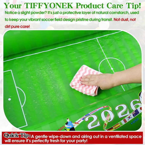 Soccer Themed Inflatable Serving Bar For Pool Parties And Tailgates 53 Inch Floating Cooler And Buffet Tray for cleaning with a cloth