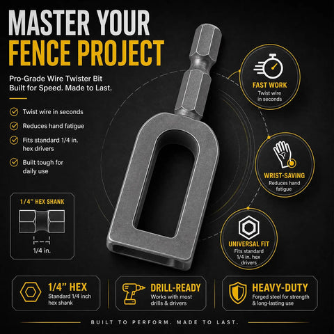 Shop Favorite Drill Wire Nut Twister Set, Depedable Hex Shank Electrician Power Tool for Fencing, rebar tying, and construction sites with a hex shank.