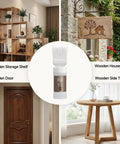 Red Oak All In One Wood Stain And Sealer With Integrated Dripless Brush Two Pack Of 10.6 Oz Cans used on various wooden items.