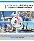 Badass Hydraulic Torque Wrench With Slick Rotary Driver Engineered For Hardcore Industrial Tasks Handles 112 To 72000 Nm in use at wind turbine and shipyard.
