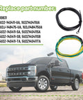 Straight Shot Plug And Play Alternator Stator Swap Wiring Cable Conversion Harness Kit For Ford F150 F250 with replacement part numbers.