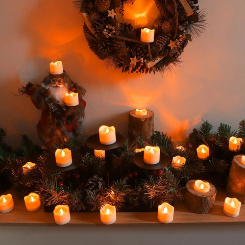 Flameless LED Candles With Remote Control, Battery Powered Fake Candles That Glow Warm Yellow With Realistic Flicker, More Than 400 Hours Run Time, Perfect For Home Decor, Weddings And Parties