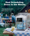 Gotta Have This Countertop Nugget Ice Maker Slaps Out Crisp Pebble And Crushed Pellets Fast With No Sweat Self Cleaning Routine 45 Lbs Daily, clear view with ice and control panel.