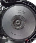 Close-up view of M12 FUEL 12 Volt Cordless Compact Band Saw Kit wheel mechanism with 4.0 Ah Battery, showcasing the cutting wheel.