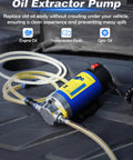 12V Electric Oil Extractor Pump With Slick Self Priming Flow For Grease Monkey Approved Engine Oil Drainage And Transmission Fluid Swaps To Keep Your Whip Purring On Cars Trucks Mowers And Boats Solid 100W Design on black surface