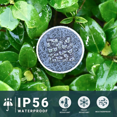 12 Pack Solar Pathway Lights Stainless Steel Outdoor LED Landscape Lights For Walkways Patios Lawns Yards And Driveways IP56 Waterproof
