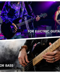 Guitarist and bassist using Dual Stomp Lite Multi Effects Guitar Pedal With 125 Effects, 99 Presets, USB Audio Interface on stage.