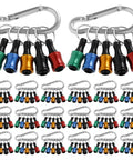 One Quarter Inch Hex Bit Holder Keychain Kit With Quick Change System Aluminum Alloy Carabiner Portable Drill Bit Holder variety pack