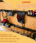 E Track Fire Extinguisher Bracket for Truck and Trailer with Quick Release Tech displayed in a mounted E-Track system