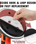 9 Inch 6 Hole Aluminum Oxide Sanding Discs 80 Grit Hook And Loop Sandpaper Pads installation on power tool
