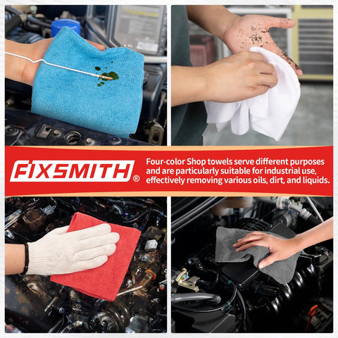 Bulk Microfiber Towels For Cars 24 Pack Absorbent Cleaning Cloths All Purpose Rags For Auto Garage And Shop Easy Wipe Dust Free Lint Free 11.5 By 11.5 Inches