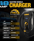Beast Mode Level 2 EV Charger For Home And Outdoor Use, 48 Amp 240V, 11.5 Kilowatts, 25 Ft UL Cable, wall-mounted unit.
