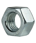 Heavy Duty Grade 5 Hex Nuts 1 3/4 Inch Electro Zinc Plated Steel for auto repair, showing threaded inner surface.